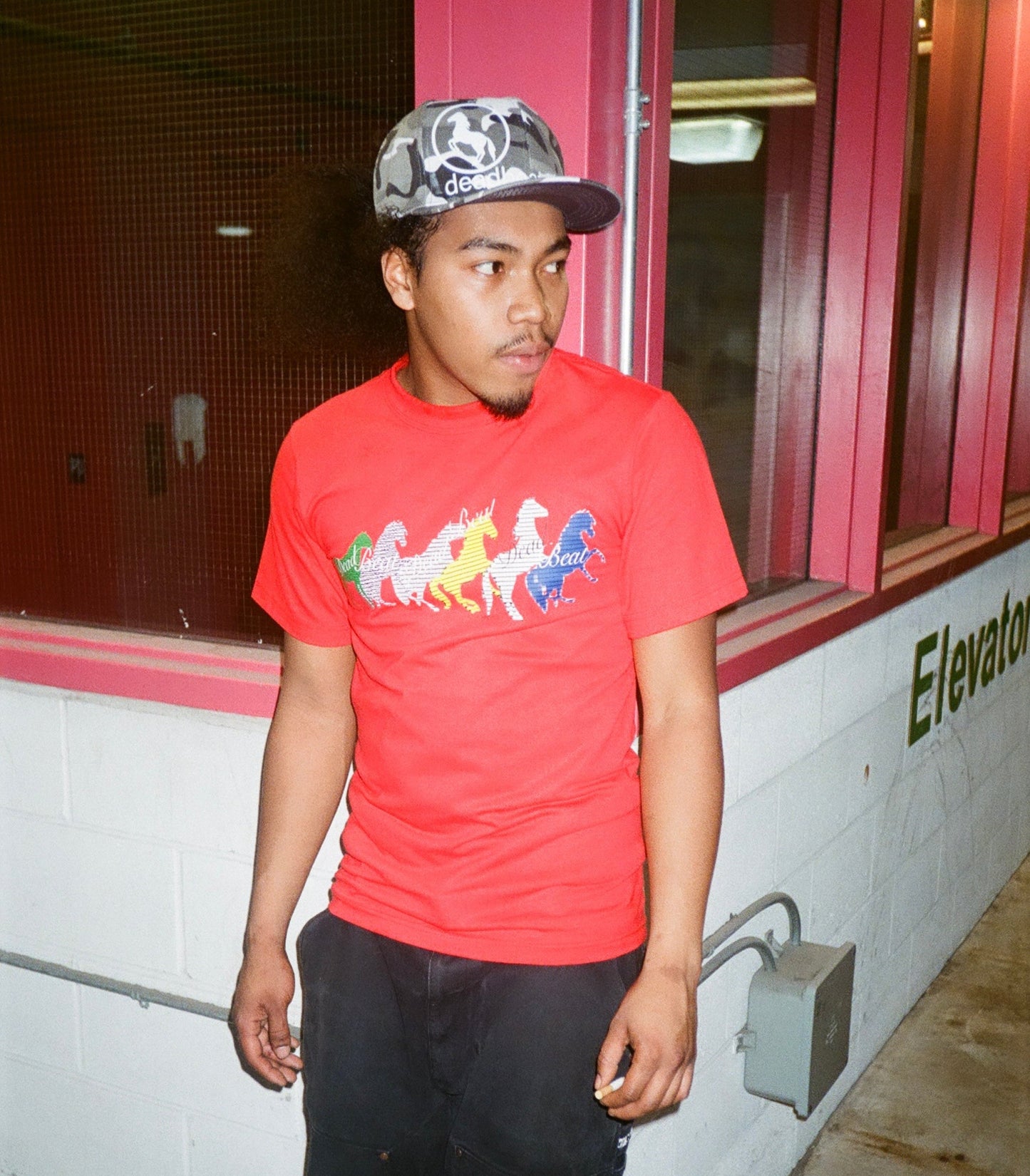 red gallop tee